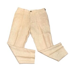 Brooks Brothers Men's Cream Linen Pants